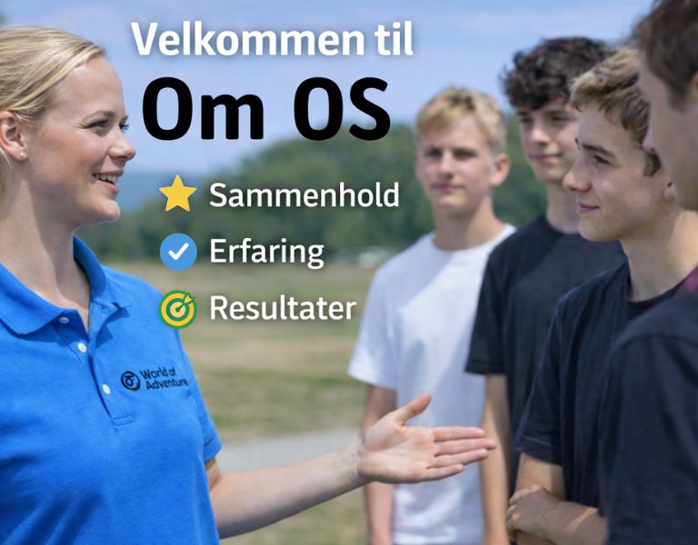 Billedet viser en instruktør i dialog med en gruppe unge i uformelle omgivelser, hvor fokus er på relationer og gensidig forståelse. Motivet signalerer tillid, erfaring og et stærkt fællesskab som fundament for skoleteambuilding.